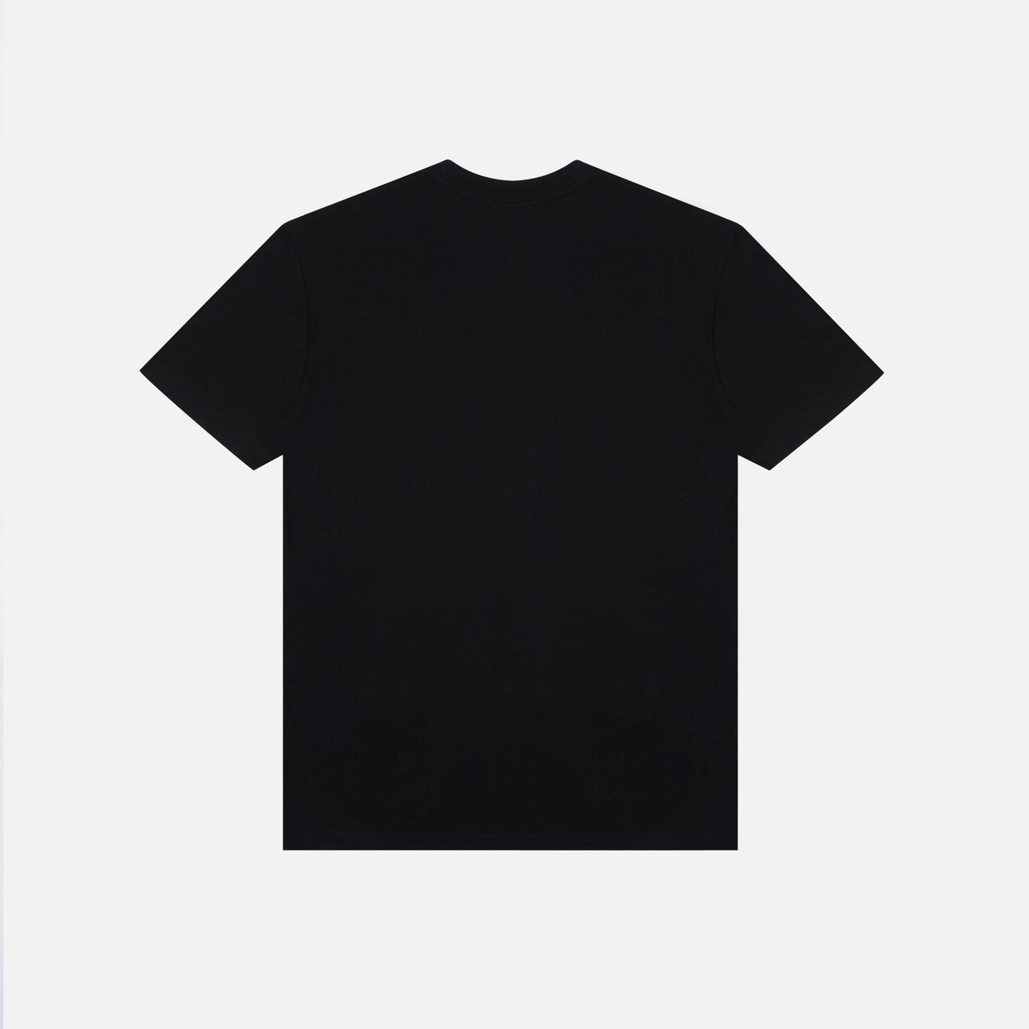 AF810 Black Color CVC Tee Back Detail Photoshoot. Print Ready. Essential Blank T Shirt USA.