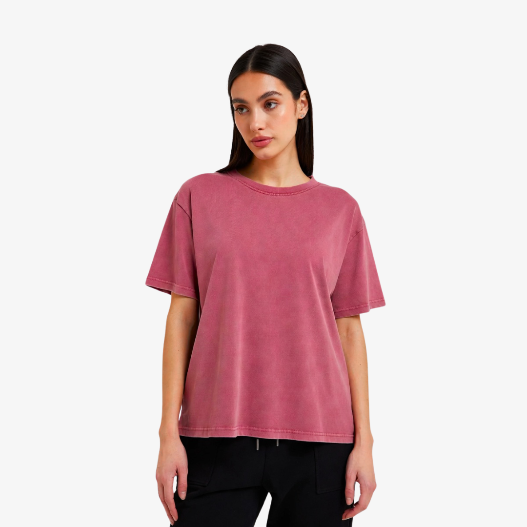 Women Pigment Dyed Boxy Tee Apparel Factroy